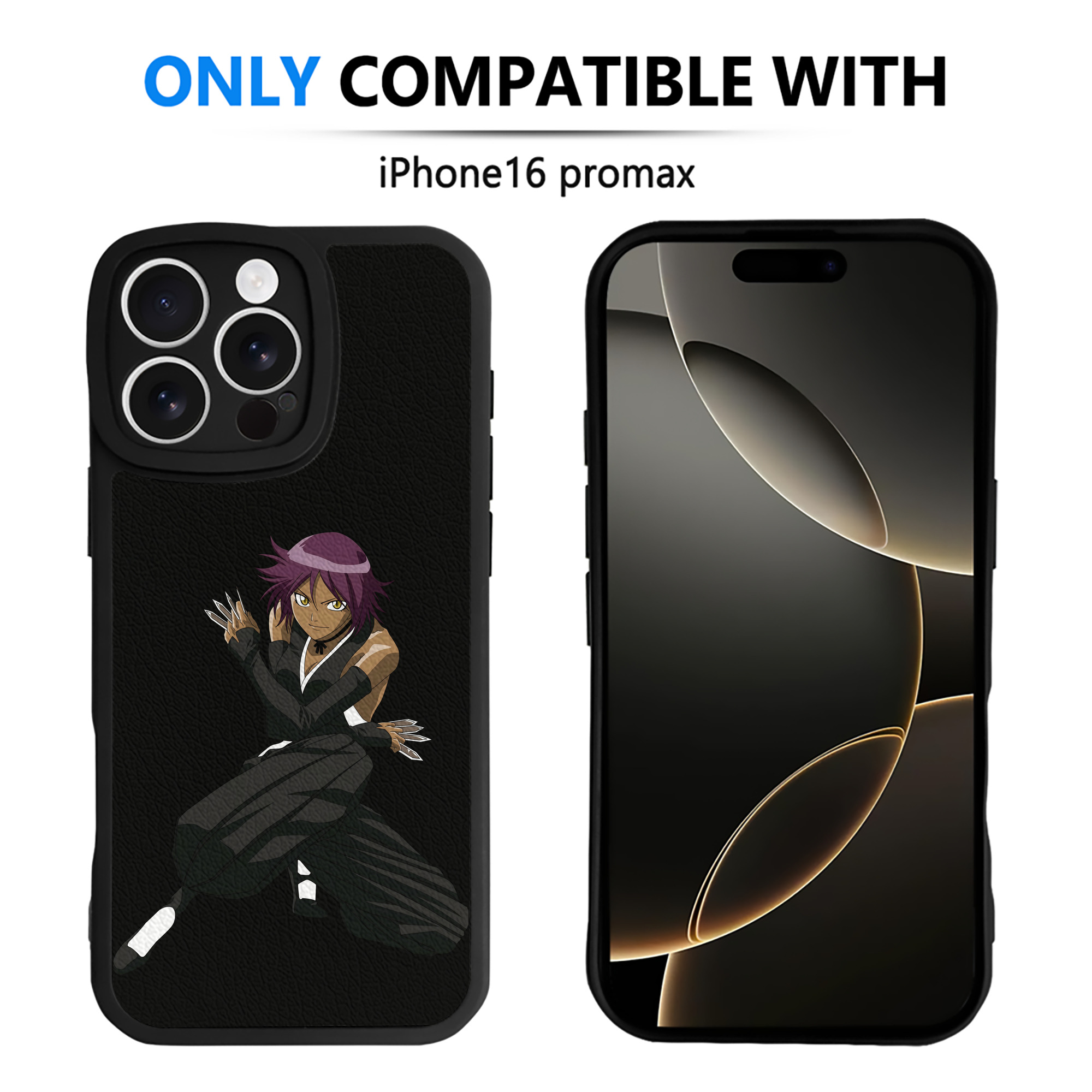 （画像用） ブリーチ 四楓院 夜一（しほういん よるいち） BLEACH Shihouin Yoruichi 【iPhone 16シリーズ対応】シリコンスマホケース（レザー調） 材質：シリコン